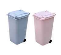 AUTSUPPL 2Pcs Mini Desktop Trash Can Multi Function Garbage Pail for Office Home Compact Decorative Waste Bin for Organizing Items