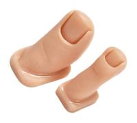 AUTSUPPL 2pcs Nail Art Practice Toes Set Realistic Silicone Fake Toes for Nail Painting Feet Practice