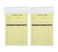 AUTSUPPL 2pcs Order Pad Bill of Sale Receipt Book 8.5x5.5inch Automatic Duplicate Copies Writing Experience Paper with Builtin Cardboard for Retail Invoice Form Bookkeeping for Small