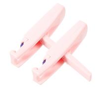 AUTSUPPL 2pcs Portable Mini Car-Shaped Eyelash Curlers Pink Plastic Cosmetic Tool for Partial Lash Curling Makeup Supplies for All Eye Shapes
