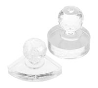 AUTSUPPL 2pcs Pressing Seal Stamper round Acrylic Eyeshadow Stamp Pressing Tool Fit Makeup Compact Formats Sophisticated Look for DIY Makeup Enthusiasts