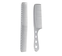 AUTSUPPL 2Pcs Professional Stainless Steel Hair Combs for Women Fine Styling Ultra-thin Lightweight Design Scalp Massage Hairdressing Accessories for Home and Salon Bright Silver Large