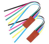 AUTSUPPL 2Pcs PU Leather Ribbon Bookmarks Page Markers for Students Reading Books Easy Insert Design with Stylish Ribbon for Bible Novel Journal and Daily Use