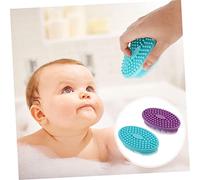 AUTSUPPL 2Pcs Silicone Body Massage Brush for Adults Dual-Sided Soft Bath Scrubbers in Purple and Blue Compact Lightweight Exfoliating Spa Tool for Gentle Skin Cleaning and Travel Use