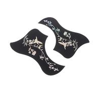AUTSUPPL 2pcs Silver Bird Style Guitar Pick Guard Sticker Self-adhesive Scratch Guard for Wooden Guitar Decorative Protection