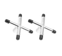AUTSUPPL 2pcs Silver Metal Snooker Cue Cross Bridge Heads for Pool Cue Stable Sliding Club Rack Professional Pool Table Accessory