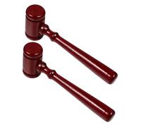 AUTSUPPL 2Pcs Solid Wood Judge Gavels with Smooth Finish High Simulation Design Handheld Auction Hammer for Lawyers Judges Law Students