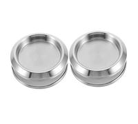 AUTSUPPL 2pcs Stainless Steel Shower Door Handles Round Interior Glass Door Pulls Durable Brushed Silver Bathroom Cabinet Hardware