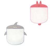 AUTSUPPL 2pcs Wall Hanging Storage Bag with Suction Cup Design PVC Mesh Bathroom Hanging Bag Easy to Install for Bedroom and Boys and Girls Room Organising Clothes and Dolls