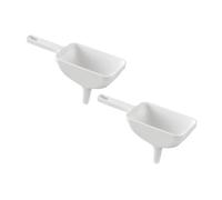 AUTSUPPL 2pcs Wide Mouth Plastic Funnels with Handle for Easy Liquor Oil Vinegar Dispensing Portable Kitchen Funnel for Refilling Bottles and Containers