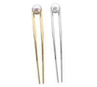AUTSUPPL 2pcs Women's Hair Stick Pearl u Shape Bridal Hair Pins for Updo Elegant Hairpin Set for Girls