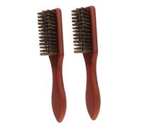 AUTSUPPL 2pcs Wooden Beard Grooming Brush Set Small Paddle Brush for Men Detangling and Smoothing Beard and Hair Travel Friendly