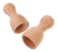 AUTSUPPL 2pcs Wooden Body Massager Set with Smooth Surface and Non-Slip Handle, Portable Wood Body Massage Stick for Home and Office Use, Effective Swedish Cup Massage Tool