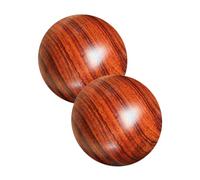 AUTSUPPL 2pcs Wooden Massage Balls for Elder People Hand Training Ball to Promote Hand Muscle Movement for Relaxation and Muscle Relief