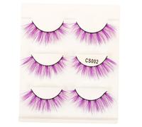 AUTSUPPL 3 Pairs Multi Fake Eyelashes 3D Art Dense Thick Natural Look Makeup Accessories for Daily Eye Makeup Enhancement