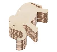 AUTSUPPL 30pcs Elephant Wooden Tags Graffiti Tags Blank for Graffiti Pre-drilled Holes Beige Wood with Jute Twine for Present Wrapping DIY Crafting