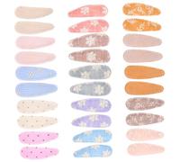 AUTSUPPL 30pcs Embroidered Hair Clips for Girls Cute Hair Accessories for Toddlers for Parties Celebrations and Daily Wear