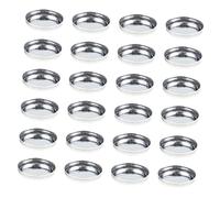 AUTSUPPL 30pcs Empty Round Metal Eyeshadow Pans Cosmetic Accessory for Blusher and Makeup Storage for Artists and Beauty Enthusiasts