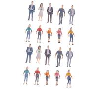 AUTSUPPL 30PCS Miniature People Scale Figurines Plastic Construction Model Figures for Architectural Building Station Layout School Project Realistic Painted Little Figurines Random Color