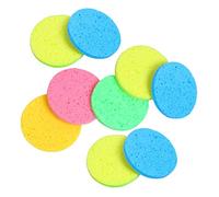 AUTSUPPL 30pcs Wood Pulp Cotton Facial Cleanser Round Makeup Removing Face Sponge Compressed Face Cleansing Sponge for Washing Makeup Removal for Exfoliating