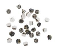 AUTSUPPL 36PCS Faux Shell Button Pins, Decorative Button Clasps for Coat Lapels, Synthetic Shell+Metal Fasteners for Blouse Necklines and Jewelry Making