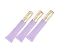 AUTSUPPL 3pcs 20ml Refillable Eye Cream Dispenser Massage Head Purple Frosted Tube for Travel Anti-wrinkle Suitable for Skin Types