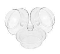 AUTSUPPL 3pcs 400ml Glass Teapot Lid Replacement Covers Borosilicate Tea Pot Glass Lids Compatible with Floral and Loose Leaf Tea Kettles Home Kitchen Supply