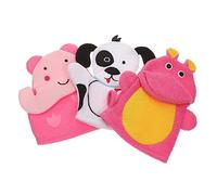 AUTSUPPL 3Pcs Bath Gloves Cartoon Animal Shower Scrubber Mitts for Boy Girl and Gentle Exfoliating Sponge for Comfortable Bath Easy Cleaning and Relaxation