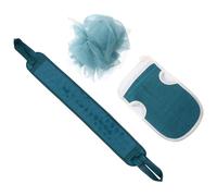 AUTSUPPL 3pcs Bath Shower Gloves and Back Rub Towel with Plant Fibre Material for Gentle Scrubbing and Easy to Store, Suitable and Co-workers
