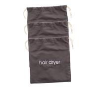 AUTSUPPL 3pcs Canvas Hair Dryer Storage Pouch Drawstring Makeup Bag for Travel Home Organization Anti-dust Hair Tool Container