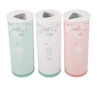 AUTSUPPL 3Pcs Car Tissues Cylinder Round Portable Tissue Holder with Timeless Design for Home Office and Living Room Travel Facial Wipes