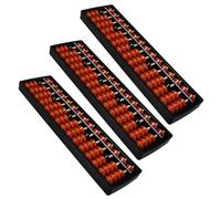 AUTSUPPL 3pcs Chinese Bead Abacus Arithmetic Counting Tool for Mental Calculation Math School Supplies Portable Educational Aid for Early Learning