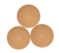AUTSUPPL 3pcs Cork Turntable Mat Replacement for Records Anti-static Damping Slipmat for Improved Sound Quality and Enhanced Standard Turntables