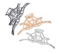AUTSUPPL 3pcs Halloween Metal Hair Claw Clips with Spider Web Design for Women Large Gothic Hair Accessories for Thick Curly Non-fading Styling Clips