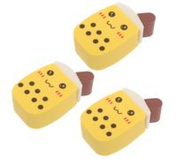 AUTSUPPL 3pcs Milk Tea Cup Puff Makeup Powder Puff Portable Facial Cosmetics Pads Dry Wet Use for Artist Foundation Concealer