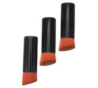 AUTSUPPL 3pcs Portable Foundation Brush Travel Makeup Brushes for Seamless Application Soft Bristles Blush Cosmetic Applicator Compact Beauty
