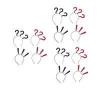 AUTSUPPL 3pcs Question Mark Hair Band Funny Exaggerate Punctuation Headband Non-slip Red Hair Hoop Novelty Headwear for Halloween Party Party for Girls Women