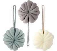 AUTSUPPL 3pcs Shower Ball Bath Ball Body Puff Pe Material Assorted Color Soft Exfoliating Sponge Will Not Hurt Your Skin Strongly Remove Body Dirty for Daily Bathing