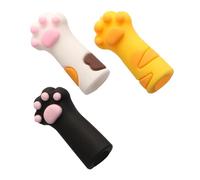 AUTSUPPL 3pcs Silicone Cat Paw Protective Covers for Manicure Pedicure Tools Flexible Nail Nipper Tweezers Sleeves Soft Finger Guards for Scissors and Cuticle Instruments