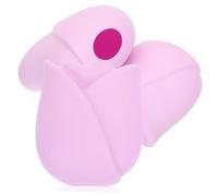 AUTSUPPL 3pcs Silicone Makeup Brush Covers Travel Protector Flexible Washable Rose Shape for Foundation Powder Brushes Holder