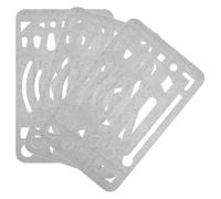 AUTSUPPL 3pcs Stainless Steel Letter Shield Erasing Shield Template 5.5x2.5inch Add Textures Add Highlights Picture Making for Designers and Artists