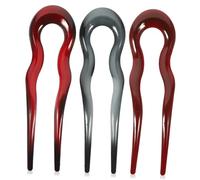AUTSUPPL 3pcs U Shaped French Hairpins for Thick Hair Vintage Style Hair Sticks Lightweight Smooth Surface for Women