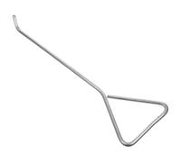 AUTSUPPL 4 Meter Manhole Cover Hook Multi-Functional Sewer Hook Carbon Steel Silver Strong Load Capacity Easy to Store Outdoor Garden Tool for Sewer and Rollup Door