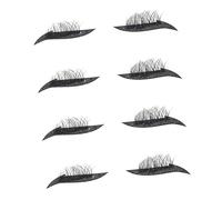 AUTSUPPL 4 Pairs Black Self-adhesive Eyeliner Stickers Glitter for Eye Makeup, Easy to Use Plastic Stick Eyelashes for Daily Life and Festivals