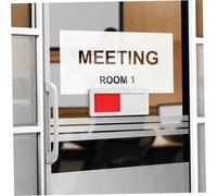 AUTSUPPL 4 Pcs Dual Color Vacant Occupied Slider Door Signs Self-adhesive Acrylic Privacy Indicators for Office Meeting Restroom Use Clear Sliding Status Display