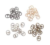 AUTSUPPL 40Pcs Mini Buckles for Doll Shoes Diy Tiny Belt Fasteners Assorted Colors Durable Metal Doll Clothing Accessories