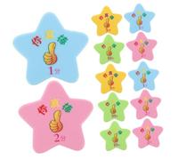 AUTSUPPL 40pcs Star-shaped Classroom Reward Tokens for Plastic Behavior Motivation Tokens with Multiple Values for Students Interactive Learning and Versatile Use in Schools and Homes