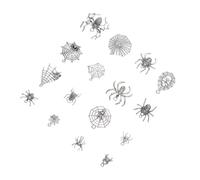 AUTSUPPL 48pcs Metal Spider Charms and Spider Web Pendants Set for Halloween Jewelry Making Diy, Antique Silver Alloy Insect Charms for Spooky Necklace Bracelets, Halloween Craft Accessories