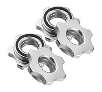 AUTSUPPL 4Pcs Barbell Nuts Anti Collar Heavy-Duty Cast Iron 25Mm Diameter Secure Fastening for Dumbbell Weightlifting
