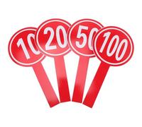 AUTSUPPL 4pcs Double Side Write Scoreboard Padding Whiteboards PVC Material Simple Structure Easy to Use Scoring for Judges